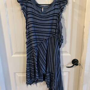 Free People Between The Lines Tunic Deep Sea Blue Stripe